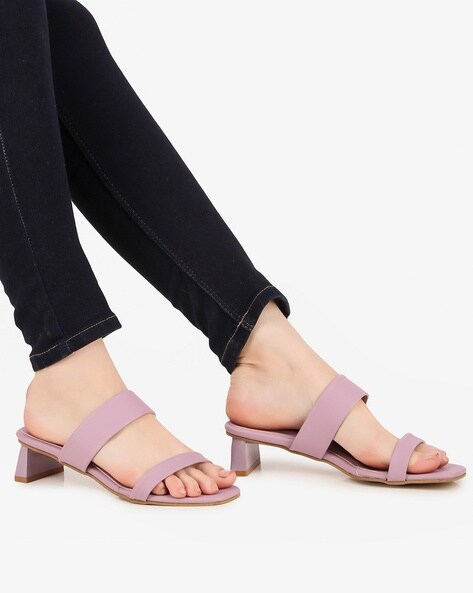 Lilac sandals best sale low heel