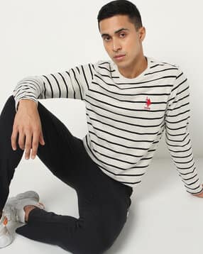 u.s. polo assn. Striped Crew-Neck T-shirt-picture-44