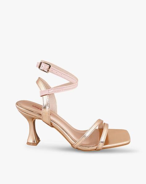 Buy Rose Gold Heeled Sandals for Women 