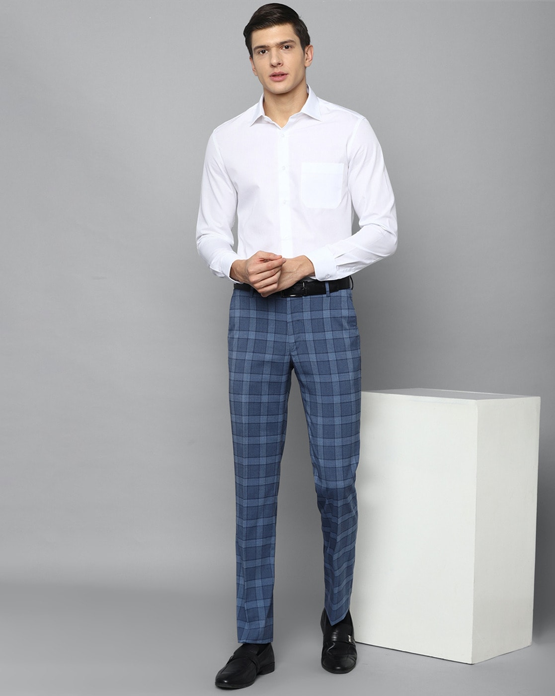 Louis Philippe Cotton Trousers » Buy online from