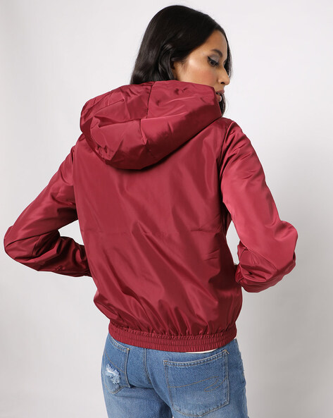 Maroon windbreaker womens best sale