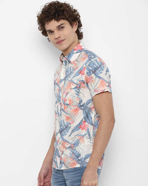 American eagle shop flower shirt