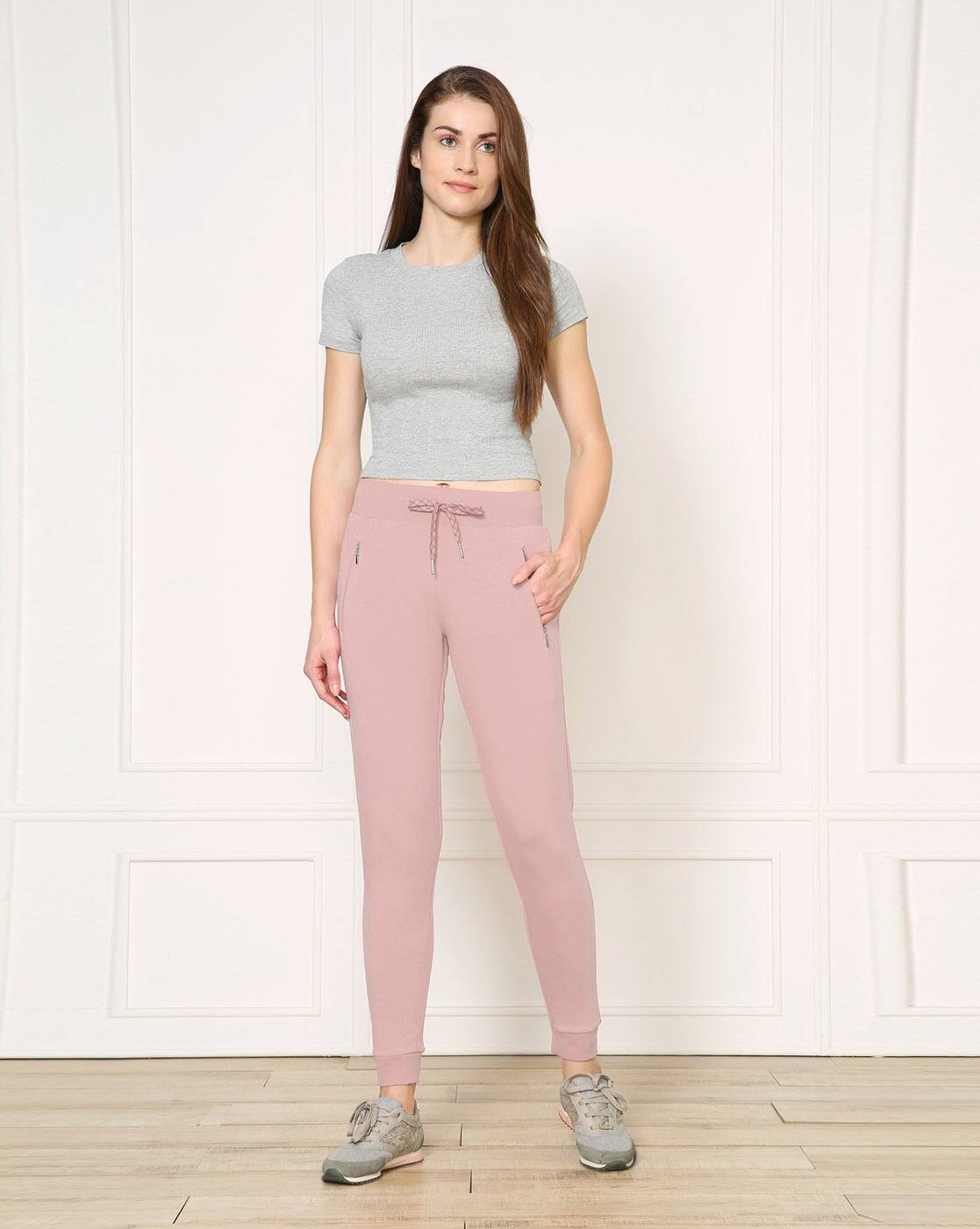 Buy Peach Track Pants for Women by VAN HEUSEN Online