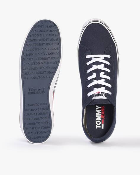 tommy hilfiger blue canvas shoes