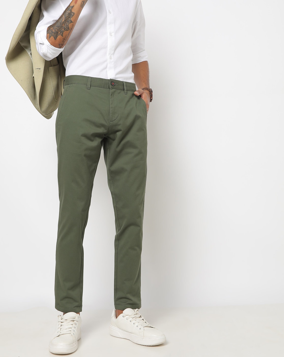 Olive Green Long Cotton Fisherman Pants for Men | Hippie-Pants.com – Hippie  Pants