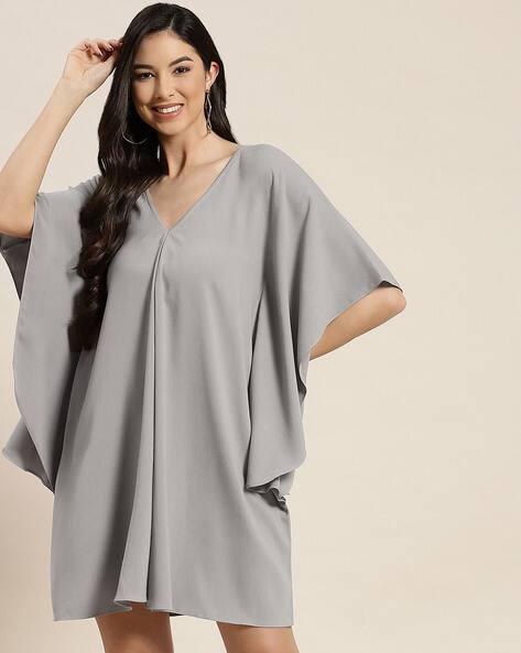 Grey Dresses for Women by Qurvii Online 