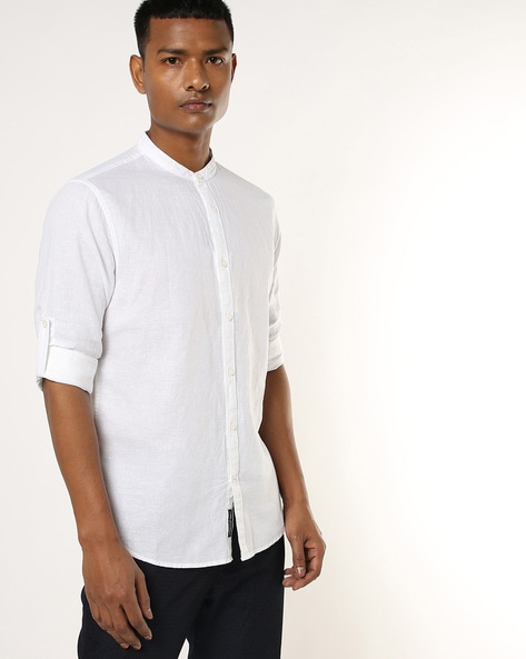 Mandarin collar shirt h&m sale