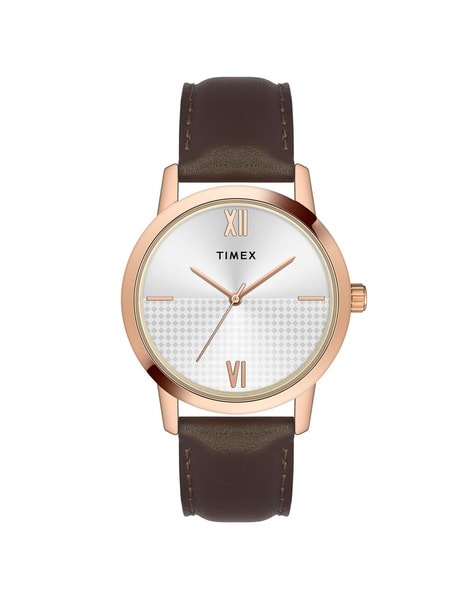 Timex leather sales watch price