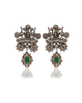 Buy Neeta Boochra Jewellery 925 Sterling Silver Statement Dangler Earrings  | Silver Color Women | AJIO LUXE