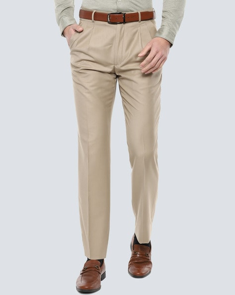 Buy Latest Fur Brown Pleated Pants Mens Online In India