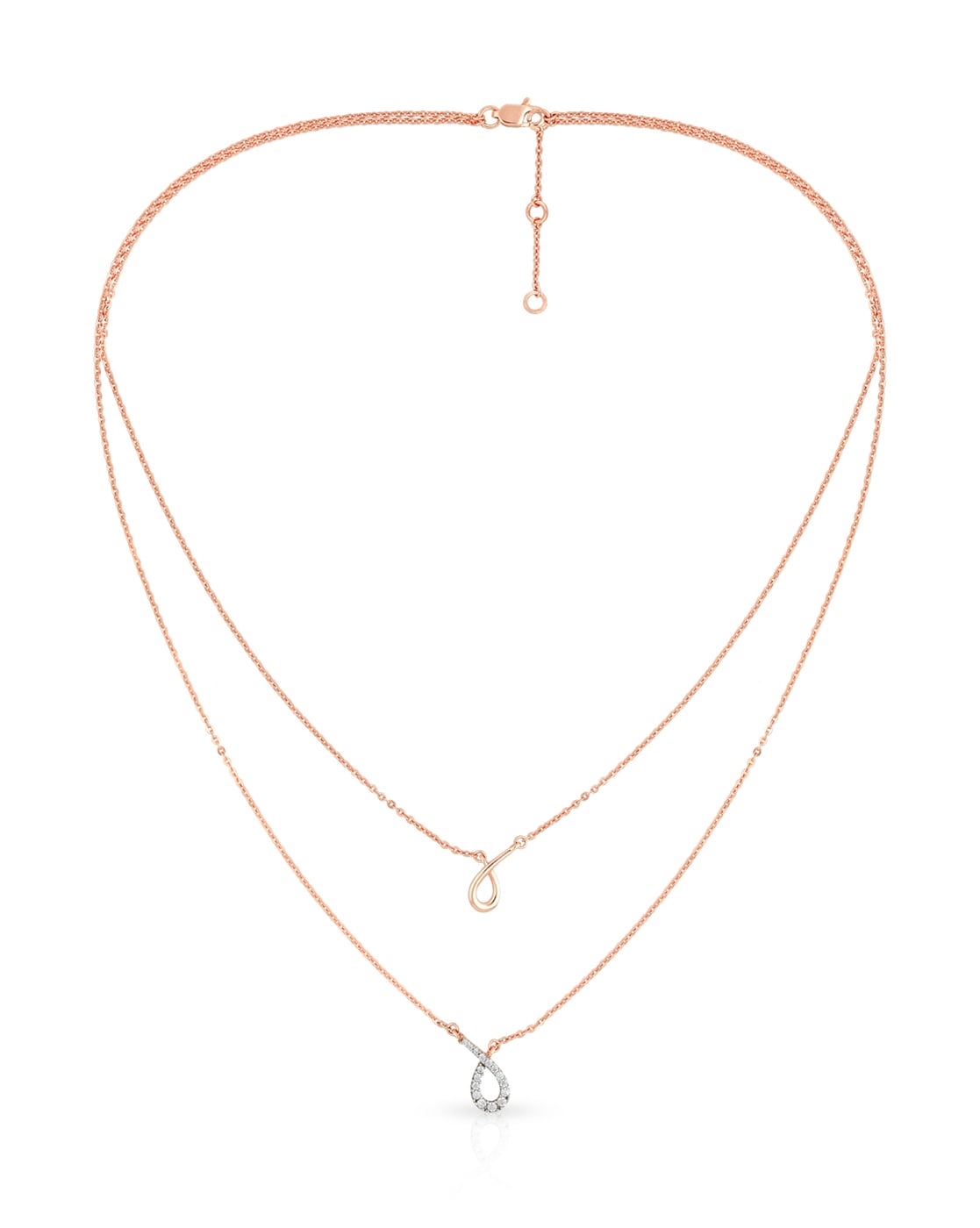 Blisse Allure 925 Sterling Silver Rose Gold Star With CZ Layered Neckl –  Blisseallure.in