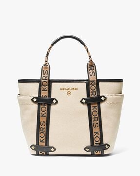 Buy Michael Kors Maeve Tote Bag with Logo Taping | Beige & Black Color  Women | AJIO LUXE