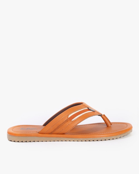 Tan leather deals flip flops