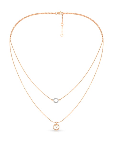 Diamond Circle Pendant | Engravable Gold Pendant