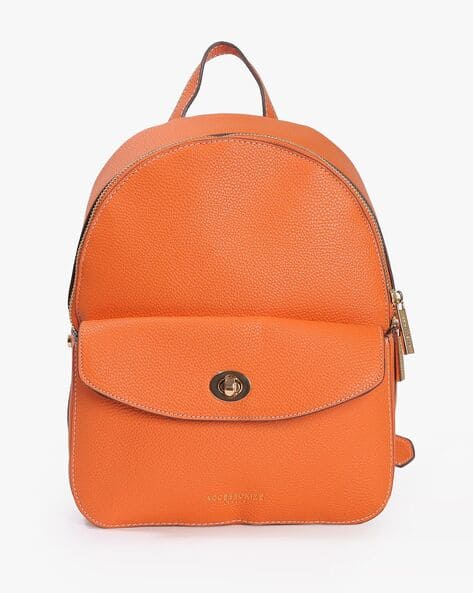 Textured Backpack with Zip Closure