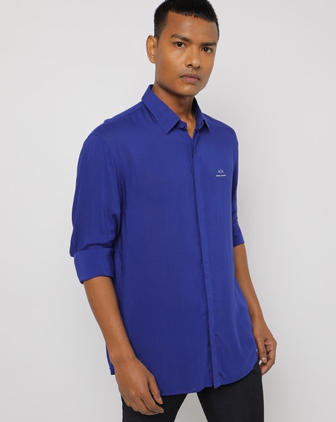 Armani blue shop shirt