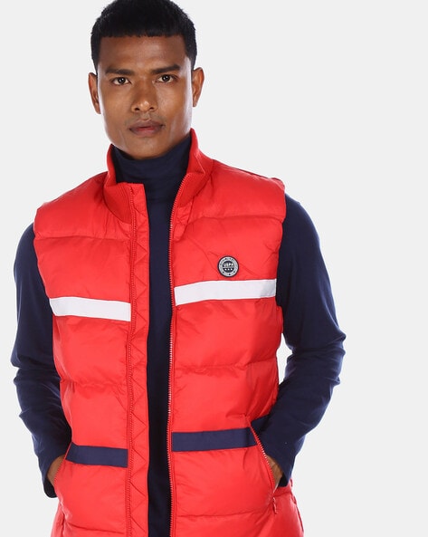 Red polo bubble vest deals