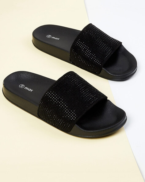 Buy Black Flip Flop & Slippers for Women by MAX Online
