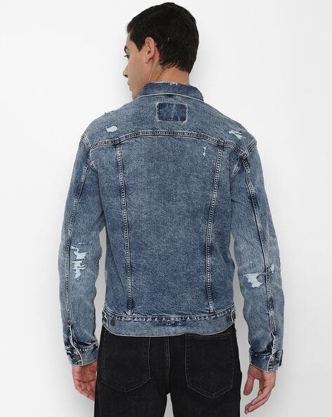 American eagle distressed hot sale jean jacket