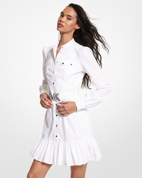 Michael kors clearance white shirt dress