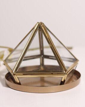 Geometric Diamond Cut Glass Planter