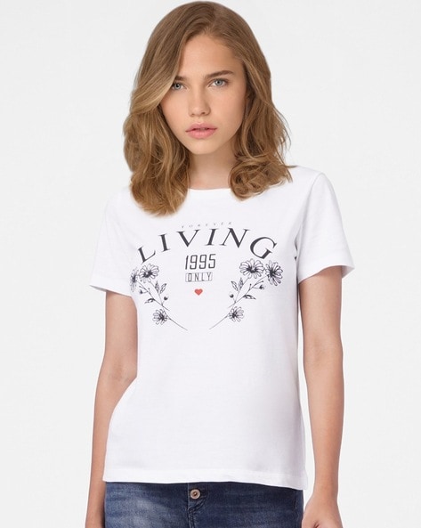 Buy White Tshirts for Women by ONLY Online