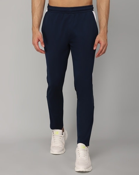 Buy Navy blue & White Track Pants for Men by Incite Online