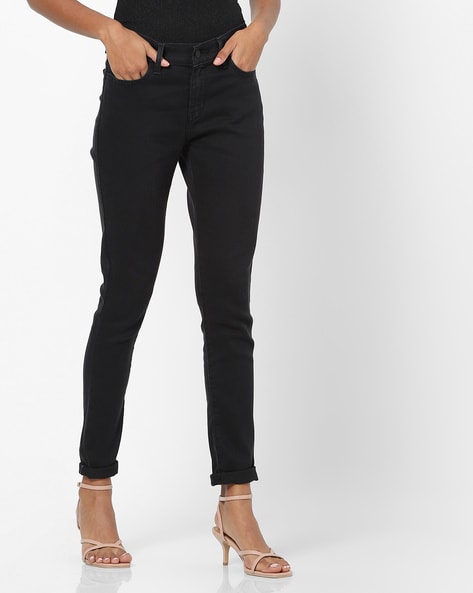 levi's mid rise skinny black