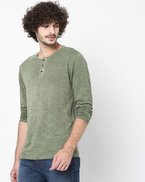 Eco-friendly jersey Henley T-shirt Standard fit