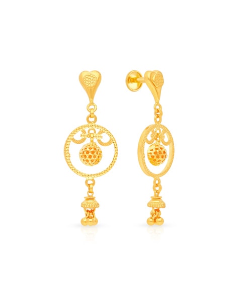 Hearts-ease Bud Chain Drop Gold Earrings | Jewelry Online Shopping | Gold  Studs & Earrings