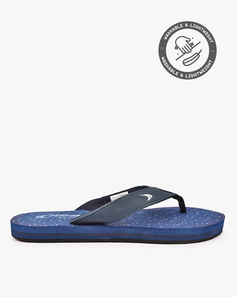 Thong-Strap Flip-Flops with Printed Footbed