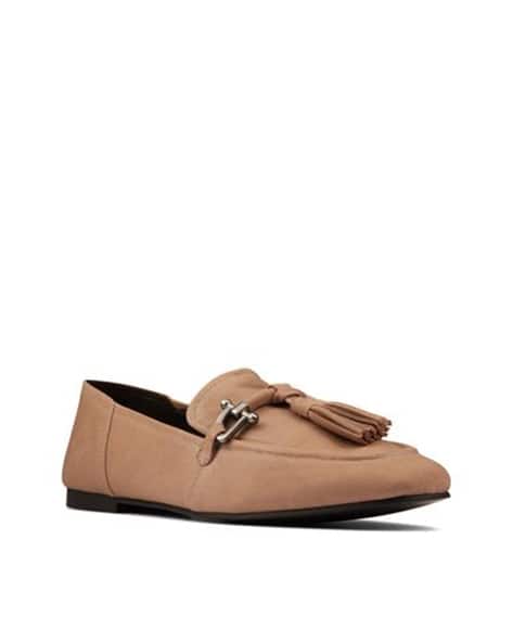 CLARKS Slip-On Casual Shoes with Tassel Accent