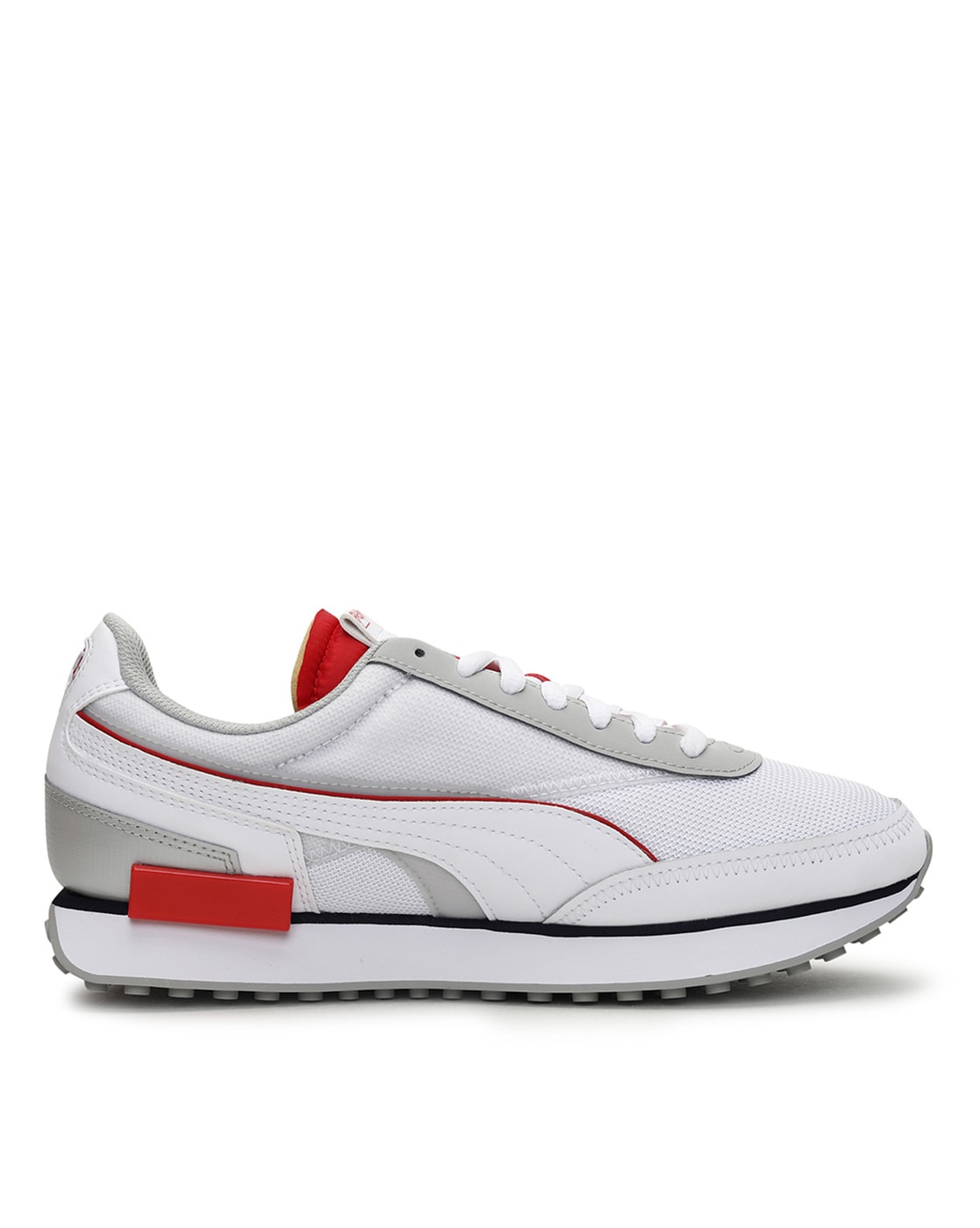 puma lace up casual shoes white