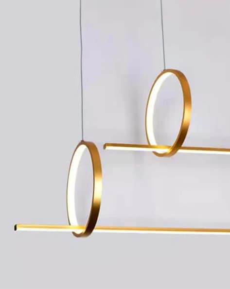 Orren Ellis 4-Light Modern Creative Circular Golden LED Stepless Dimming Pendant  Lighting & Reviews | Wayfair