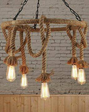 order happiness Lighting Vintage Hemp Rope Chandelier-picture-28