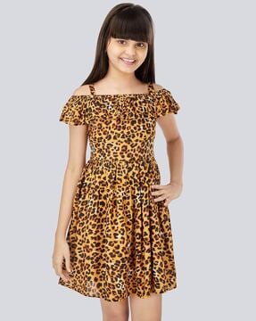 Girls animal hot sale print dress