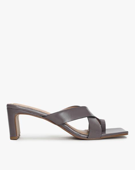 Women Strappy Square-Toe Chunky Heeled Sandals