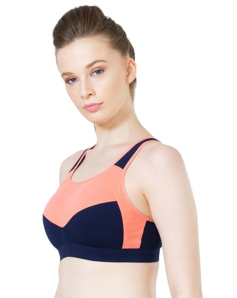 Women Anti Bacterial Racerback Proactive Sports Bra - Wireless And Lightly  Padded