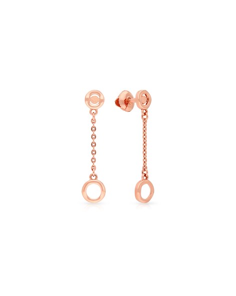 Swarovski Sparkling Dance drop earrings, Round cut, White, Rose gold-tone  plated