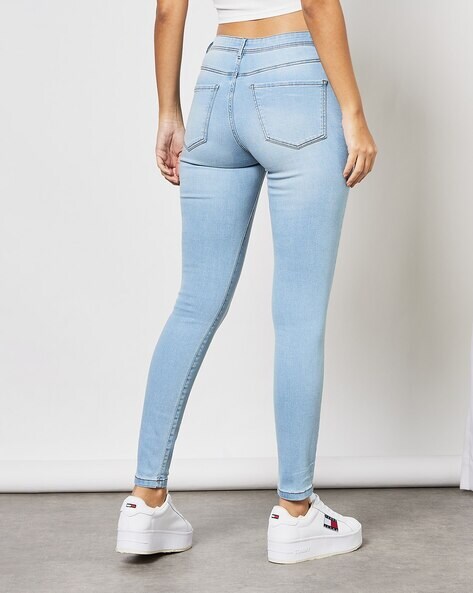 Blue high waisted jeggings