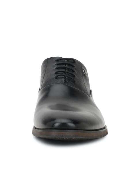Buy LOUIS PHILIPPE Black Mens Leather Formal Lace Up Shoe