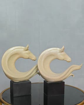 Pack of 2 Horse Table Decor Showpiece