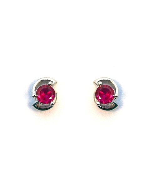 Buy Ruby Earrings Red Stud Earrings Big Stud Earrings Online in India   Etsy