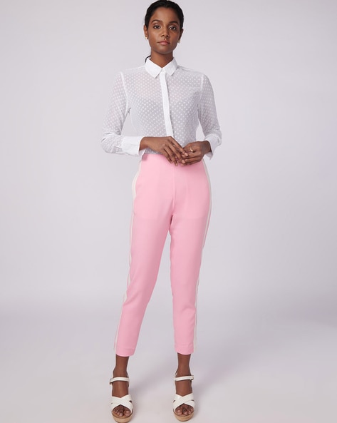 Buy Pink Trousers & Pants for Women by Not So Pink Online