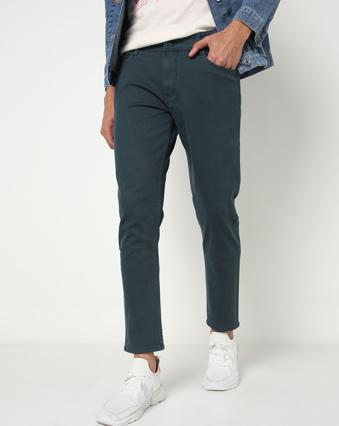 John Players Navy Blue Solid Regular Fit Chinos for men price - Best buy  price in India January 2024 detail & trends | PriceHunt