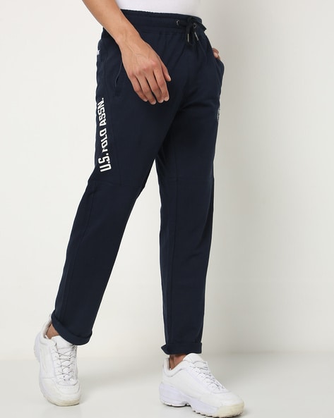 Track Pants with Placement Brand Print