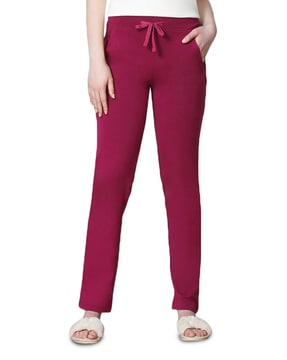 Drawstring Waist & Reflective Trim Lounge Pants