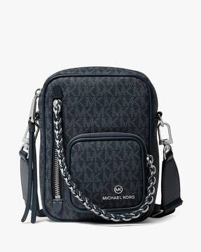 Buy Michael Kors Elliot Logo Print Crossbody Bag | Black Color Women | AJIO  LUXE