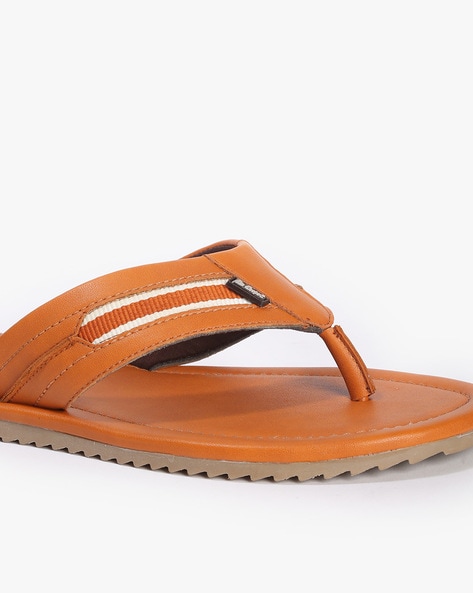 Tan leather flip flops new arrivals