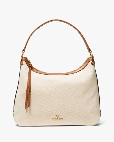 Buy Michael Kors Maeve Hobo Bag with Logo Taping | Cream Color Women | AJIO  LUXE